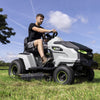 Ego TR4201E - 107cm Garden
Tractor, Side Discharge, Mulch
Plug + 1600W Charger