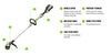 Ego ST1510E - 38cm Grass
Trimmer (Bare Tool)