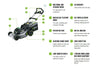 Ego 47cm Lawnmower S/P Kit
5.0Ah Battery + Fast Charger
