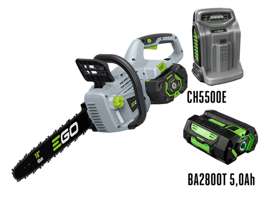 Ego 40cm/16" Chainsaw Kit
5.0Ah Battery + Fast Charger