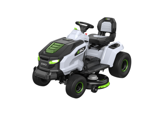 Ego TR4201E - 107cm Garden
Tractor, Side Discharge, Mulch
Plug + 1600W Charger