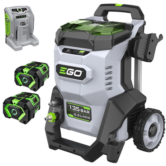 Ego Pressure Washer, 135 Bar,
6.5L/Min. 2x7.5Ah Battery +
Rapid+ Charger CH7000E-T